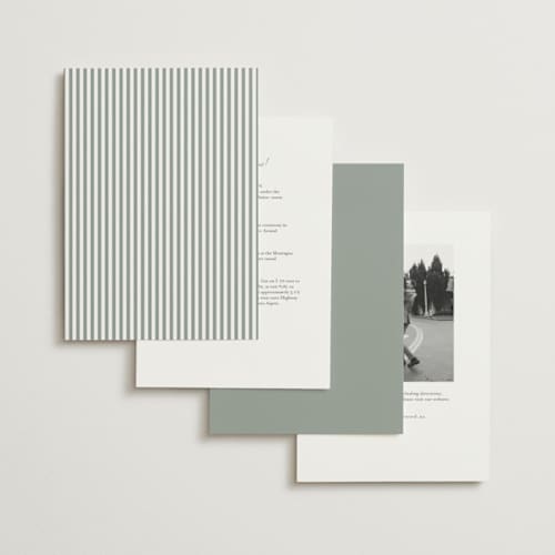 This is a sage petite wedding invitations with standard by Sara Hicks Malone called signature monogram printing on signature in petite
