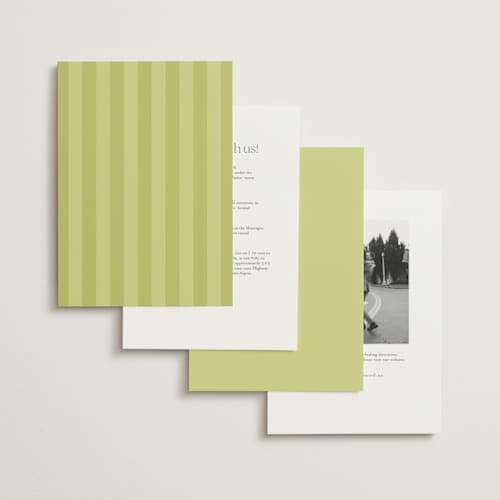 This is a chartreuse petite wedding invitations with standard by Everett Paper Goods called carlyle printing on signature in petite
