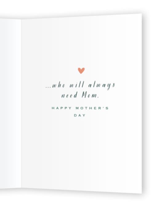 This is a crayon mothers day cards with standard by Hannah Williams called independent adult printing on signature in greeting cards