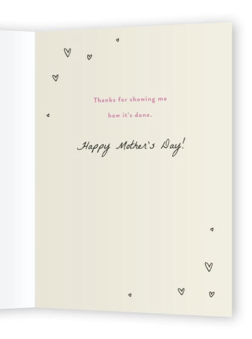 This is a rainbow mothers day cards with standard by Pixel and Hank called like mother like daughter printing on signature in greeting cards