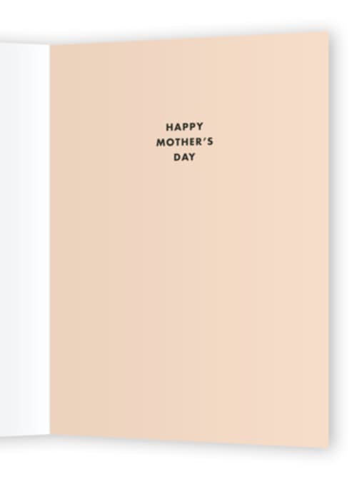 This is a peach mothers day cards with standard by Baumbirdy called me and you printing on signature in greeting cards