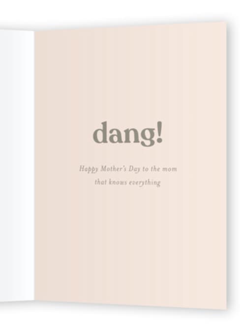 This is a sage mothers day cards with standard by Sara Hicks Malone called moms know best printing on signature in greeting cards