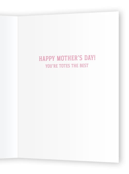 This is a carnation mothers day cards with standard by Erika Firm called mom tote bag printing on signature in greeting cards