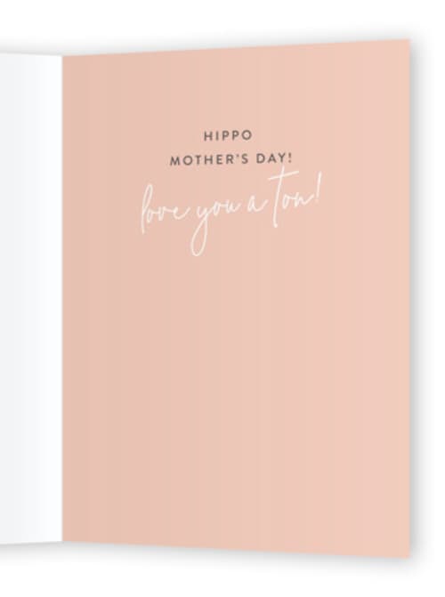 This is a ecru mothers day cards with standard by Itsy Belle Studio called hippo mother's day printing on signature in greeting cards