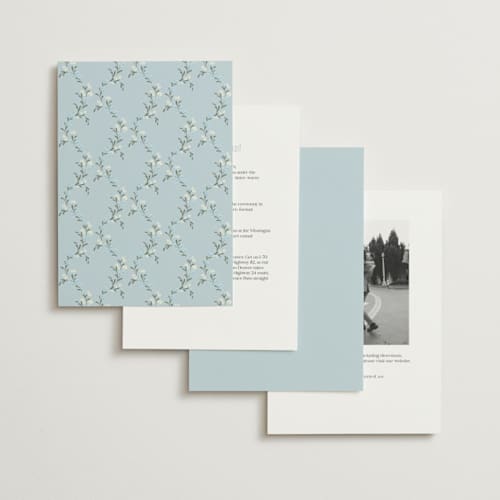 This is a buttermint wedding invitations with standard by Laura Hankins called trailing garden printing on signature in standard