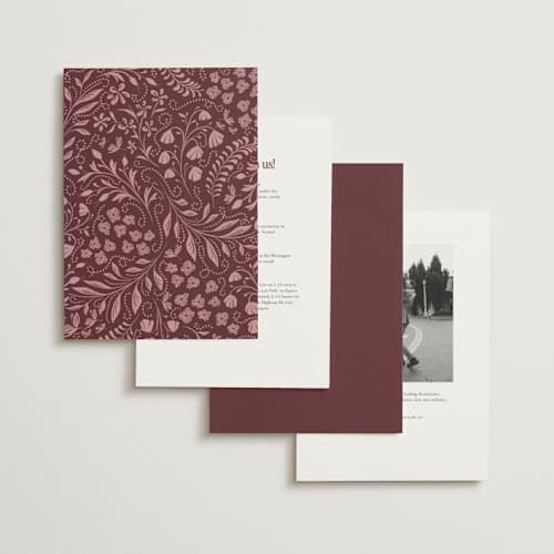 This is a rose wedding invitations with standard by Melanie Kosuge called soria printing on signature in standard