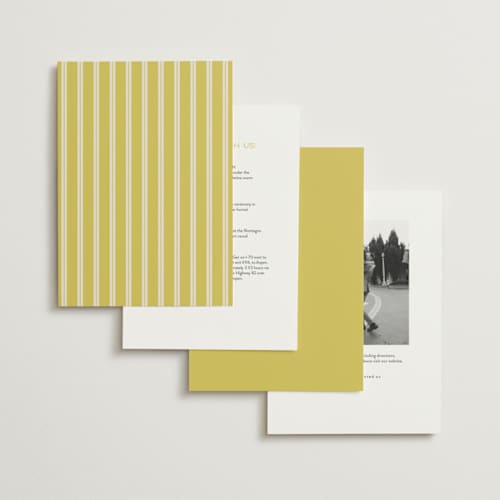 This is a limoncello wedding invitations with standard by Hooray Creative called twin border printing on signature in standard