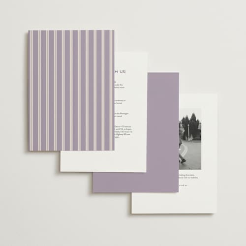 This is a orchid wedding invitations with standard by Hooray Creative called twin border printing on signature in standard