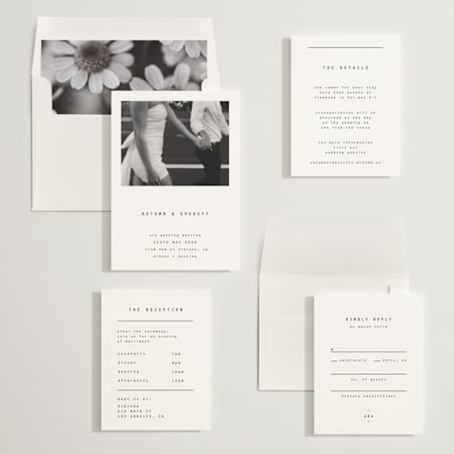 This is a ink wedding invitations with standard by Blustery August called nonnette printing on signature in standard