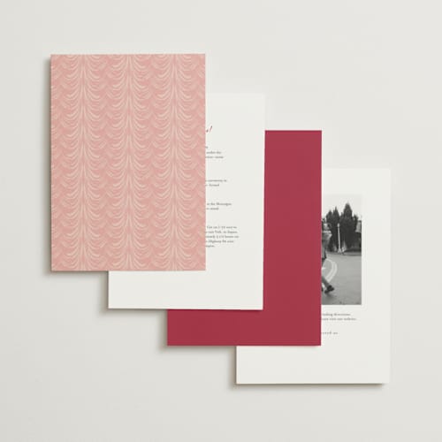 This is a cherry wedding invitations with standard by Sarah Rosenthal called velvet cherry printing on signature in standard