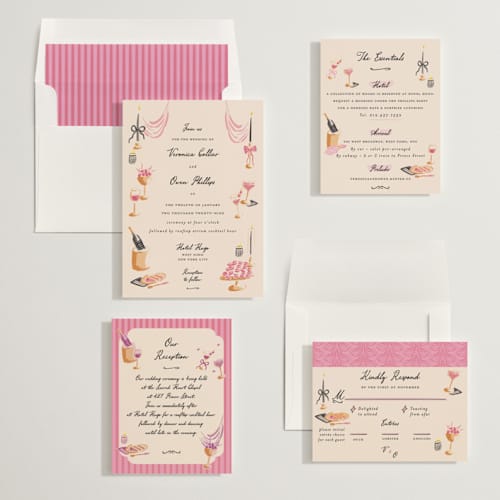 This is a noir wedding invitations with standard by Sarah Rosenthal called velvet cherry printing on signature in standard