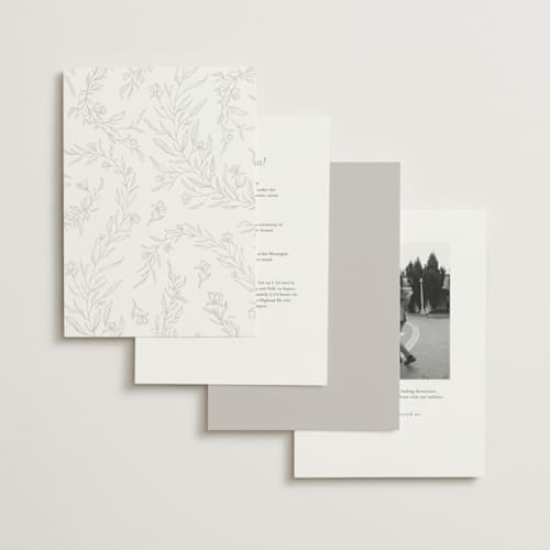 This is a alpine wedding invitations with standard by Pixel and Hank called floral cascade printing on signature in standard