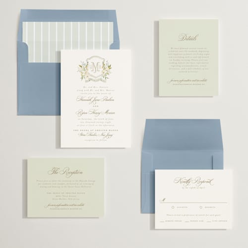 This is a chiffon wedding invitations with standard by Everett Paper Goods called avalon printing on signature in standard