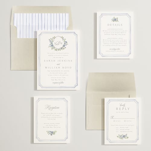This is a sky wedding invitations with standard by Everett Paper Goods called chelsea printing on signature in standard