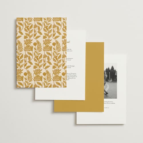 This is a autumn wedding invitations with standard by Elly called porcelain floral printing on signature in standard