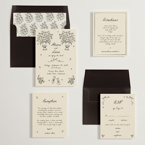 This is a vanilla wedding invitations with standard by Ani Somi called roses printing on signature in standard