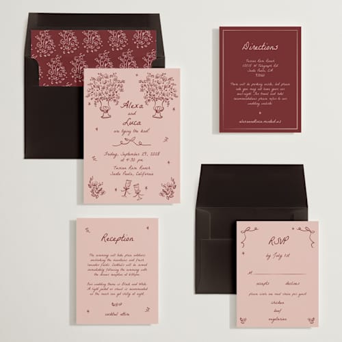 This is a valentine wedding invitations with standard by Ani Somi called roses printing on signature in standard