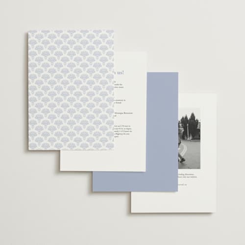 This is a pale cerulean wedding invitations with standard by Sabrin Deirani called ocean dreams printing on signature in standard