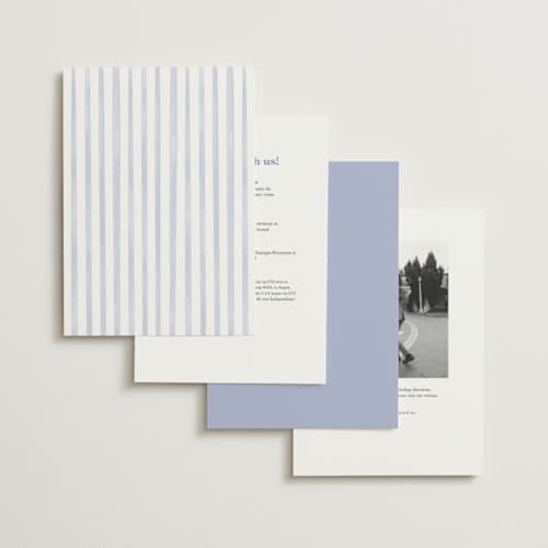 This is a periwinkle wedding invitations with standard by Kristen Smith called delicate vines printing on signature in standard