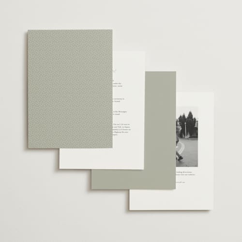 This is a sage wedding invitations with standard by Lori Wemple called flowering arch printing on signature in standard