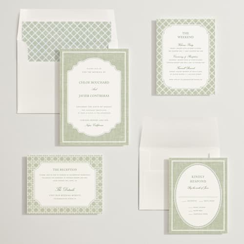 This is a garden wedding invitations with standard by Kelly Schmidt called summer linen printing on signature in standard