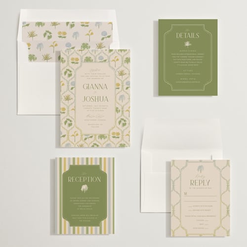 This is a summer citrus wedding invitations with standard by Vera Lim called the gallery printing on signature in standard