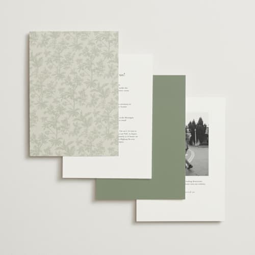 This is a jungle wedding invitations with standard by Jenna Holcomb called vintage tropics printing on signature in standard