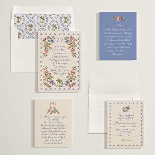 This is a sea wedding invitations with standard by Chris Griffith called artisan wedding printing on signature in standard
