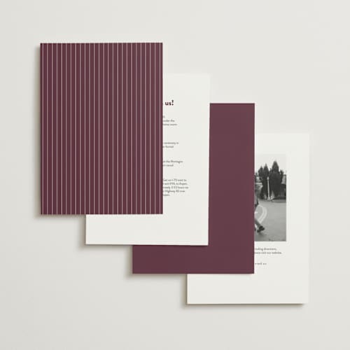 This is a cabernet wedding invitations with standard by JoAnn Jinks called signed printing on signature in standard