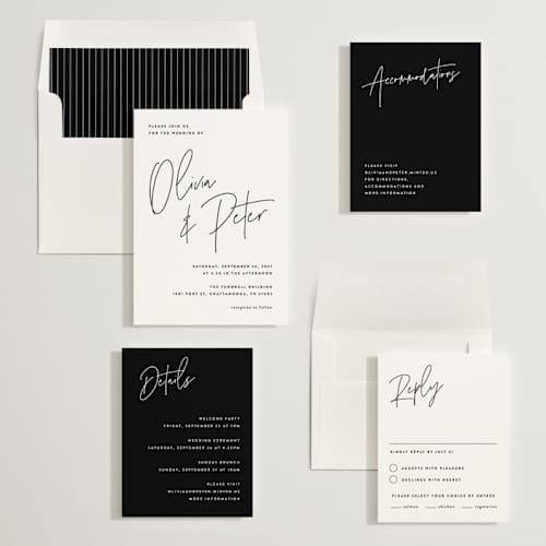 This is a cloud wedding invitations with standard by JoAnn Jinks called signed printing on signature in standard