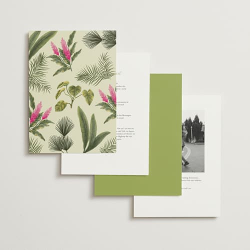 This is a lime wedding invitations with standard by Elly called tropical garden printing on signature in standard