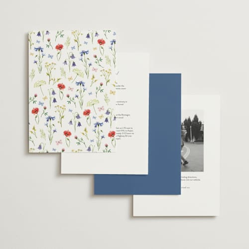 This is a ivory wedding invitations with standard by frau brandt called wildflower romance printing on signature in standard