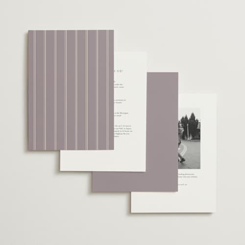 This is a mauve wedding invitations with standard by Ellen Schlegelmilch called museo printing on signature in standard