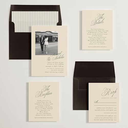 This is a ivory grove wedding invitations with standard by Ana de Sousa called written with love printing on signature in standard
