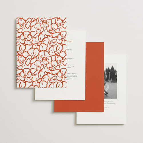 This is a blood orange wedding invitations with standard by Laura Hankins called galleria printing on signature in standard