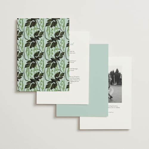 This is a tropical wedding invitations with standard by Susan Moyal called romantics printing on signature in standard