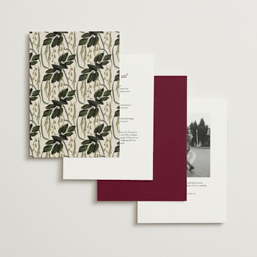 This is a vinery wedding invitations with standard by Susan Moyal called romantics printing on signature in standard
