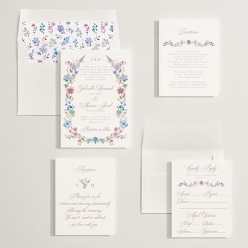 This is a hydrangea wedding invitations with standard by Petra Kern called everlasting romance printing on signature in standard
