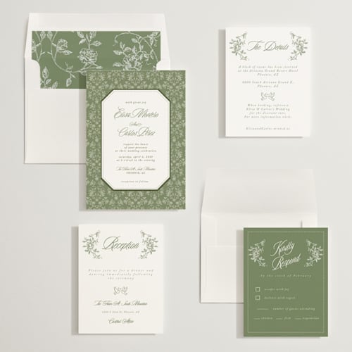 This is a forest wedding invitations with standard by Sherley Ferreira called vintage garden printing on signature in standard
