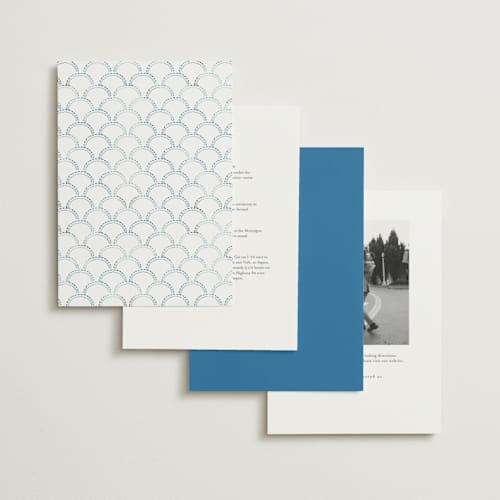 This is a cerulean wedding invitations with standard by Tamara Hilje called positano printing on signature in standard