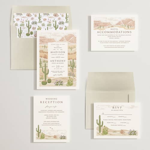 This is a red rock wedding invitations with standard by Paper Sun Studio called westward printing on signature in standard