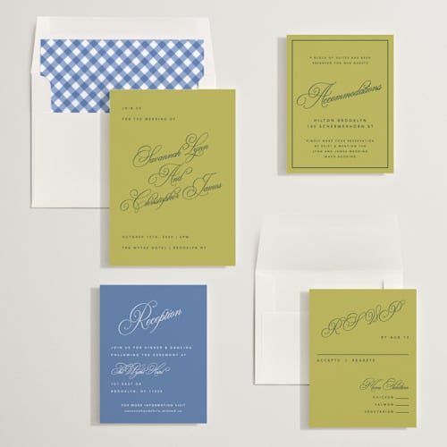 This is a citrus wedding invitations with standard by Kelly Watkins called vivid printing on signature in standard