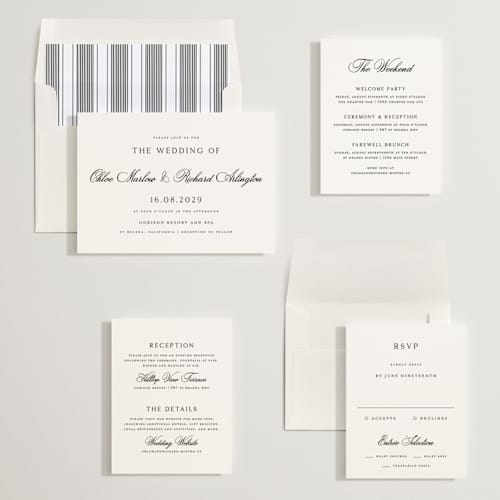 This is a silk wedding invitations with standard by Kelly Schmidt called landscape script printing on signature in standard