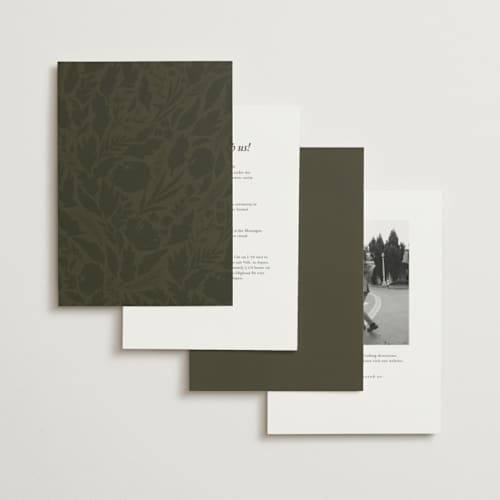 This is a autumn wedding invitations with standard by Kate Ahn called poetique printing on signature in standard
