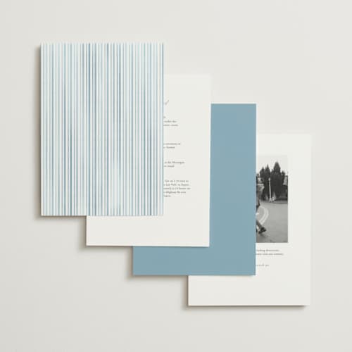 This is a bluebell wedding invitations with standard by Jenna Holcomb called forget me nots printing on signature in standard