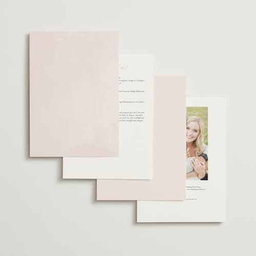 This is a blush wedding invitations with standard by Everett Paper Goods called softly layered printing on signature in standard
