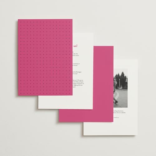 This is a fuschia wedding invitations with standard by Ani Somi called in lights printing on signature in standard