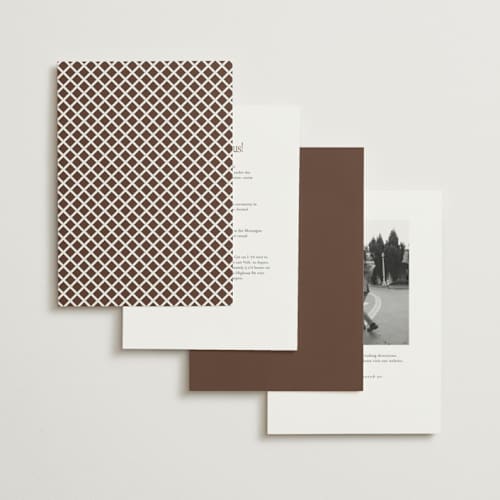 This is a leather wedding invitations with standard by Sara Hicks Malone called dewberry printing on signature in standard