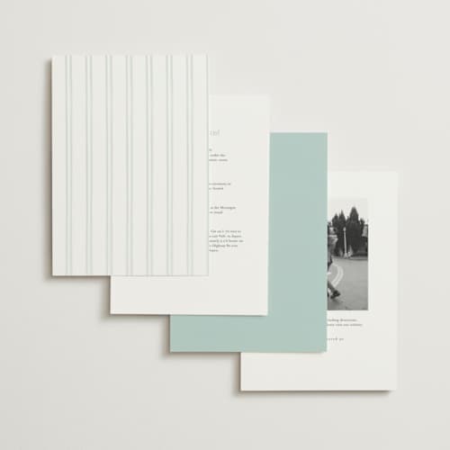 This is a sea glass wedding invitations with standard by Jennifer Wick called bristol printing on signature in standard