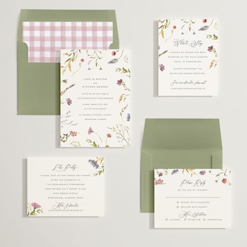 This is a sherbert wedding invitations with standard by Erin Hodges called untied printing on signature in standard